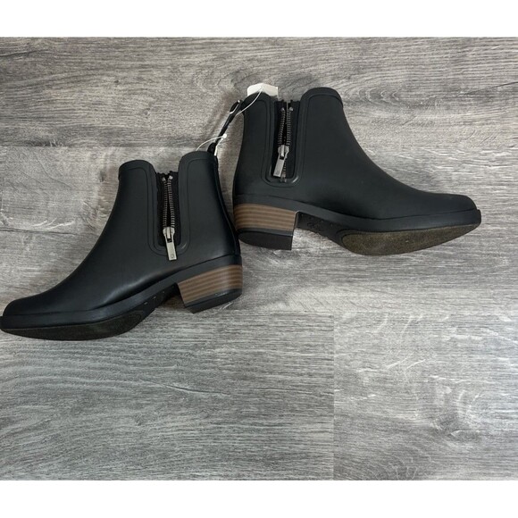 Lucky Brand Basel Chelsea Rubber Rain Boot New! Wellies Waterproof Black Size 6M - Picture 7 of 10